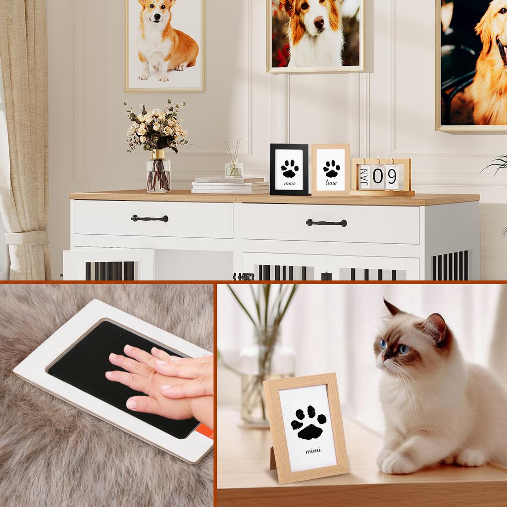 Poduszka z czystym tuszem dla zwierząt - Stwórz trwałe wspomnienia z odciskami łap Twojego psa lub kota Zestaw do odcisku łapki dziecka Poduszka z czystym tuszem