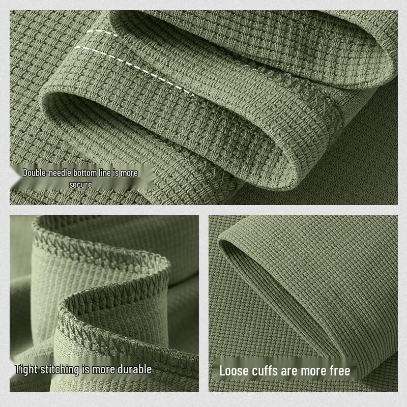 Baleno Men's Waffle Knit Long Sleeve Loose Fit T-Shirt