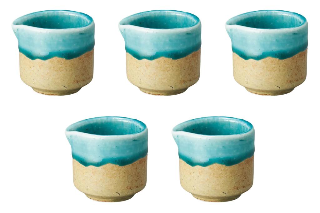 Set of 5 Small Turkish Pitchers [4.6 X 4.3 X 3.9 Cm (35cc)]  Western-style Tableware, Made In Japan, Setomonohonpo