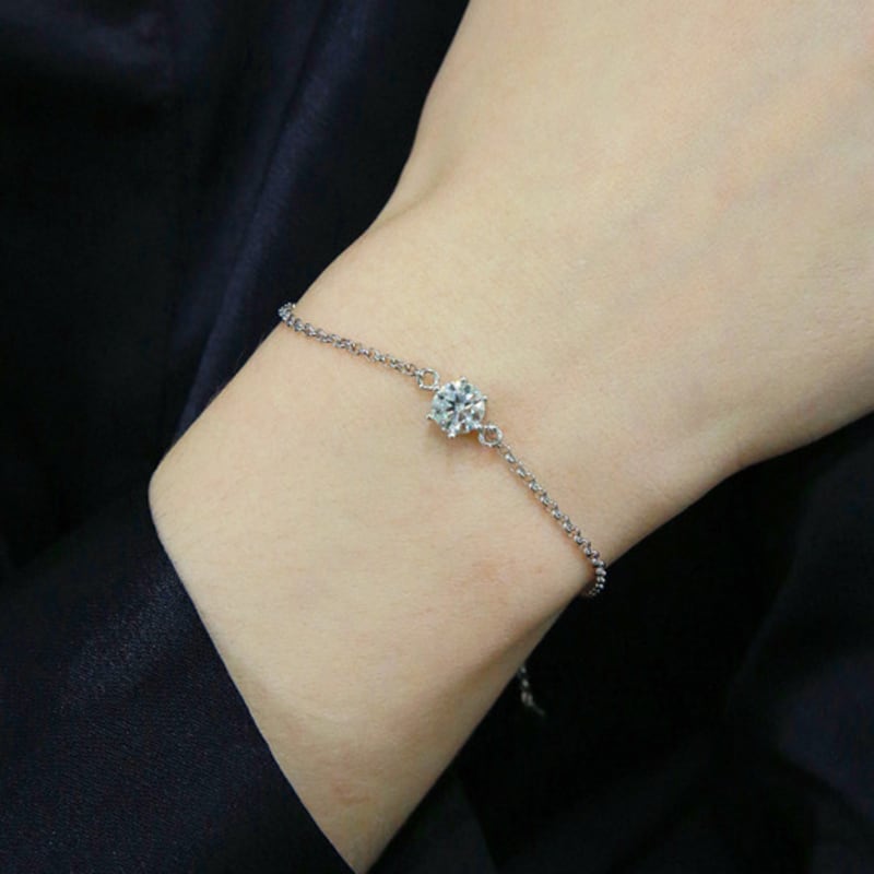 

Shertz Moissanite Basic Pendant Bracelet (925 Silver) white gold