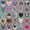 50 Scary Cat Stickers for Halloween Decoration, Creative Waterproof Planner, Water Cup and Suitcase Stickers