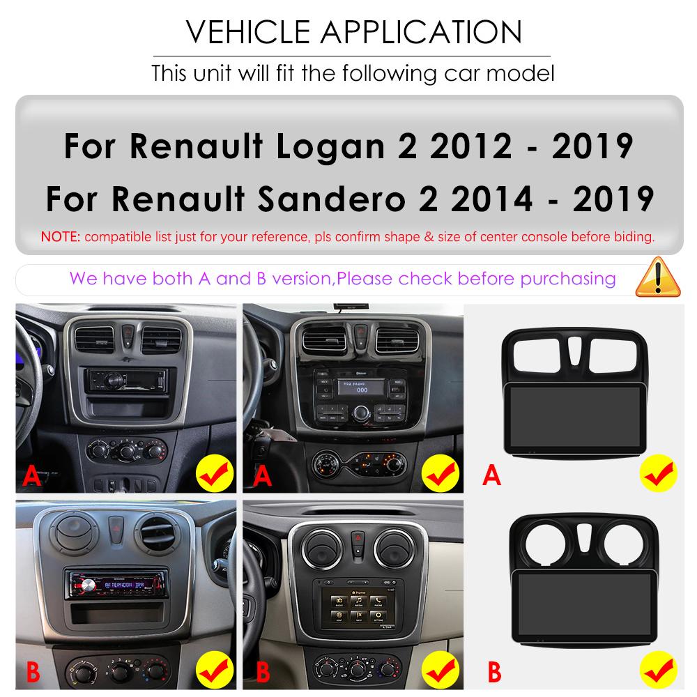 2din Android Autoradio for Renault Logan 2 2012 - 2019 Sandero 2 Car Radio Multimedia Video Player GPS Navi Head Unit Carplay 4G Intelligent Screen