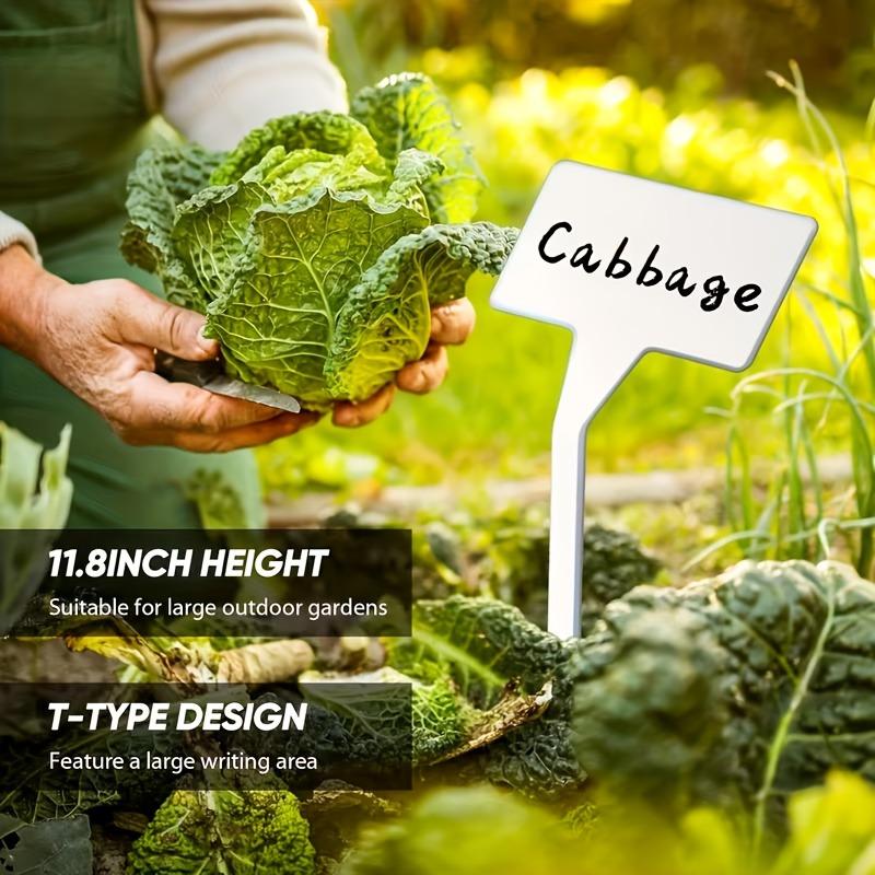 50pcs Heavy-Duty Waterproof Garden Plant Labels T-Shaped with Writing Surface for Herbs Vegetables Flowers Indoor/Outdoor Garden
