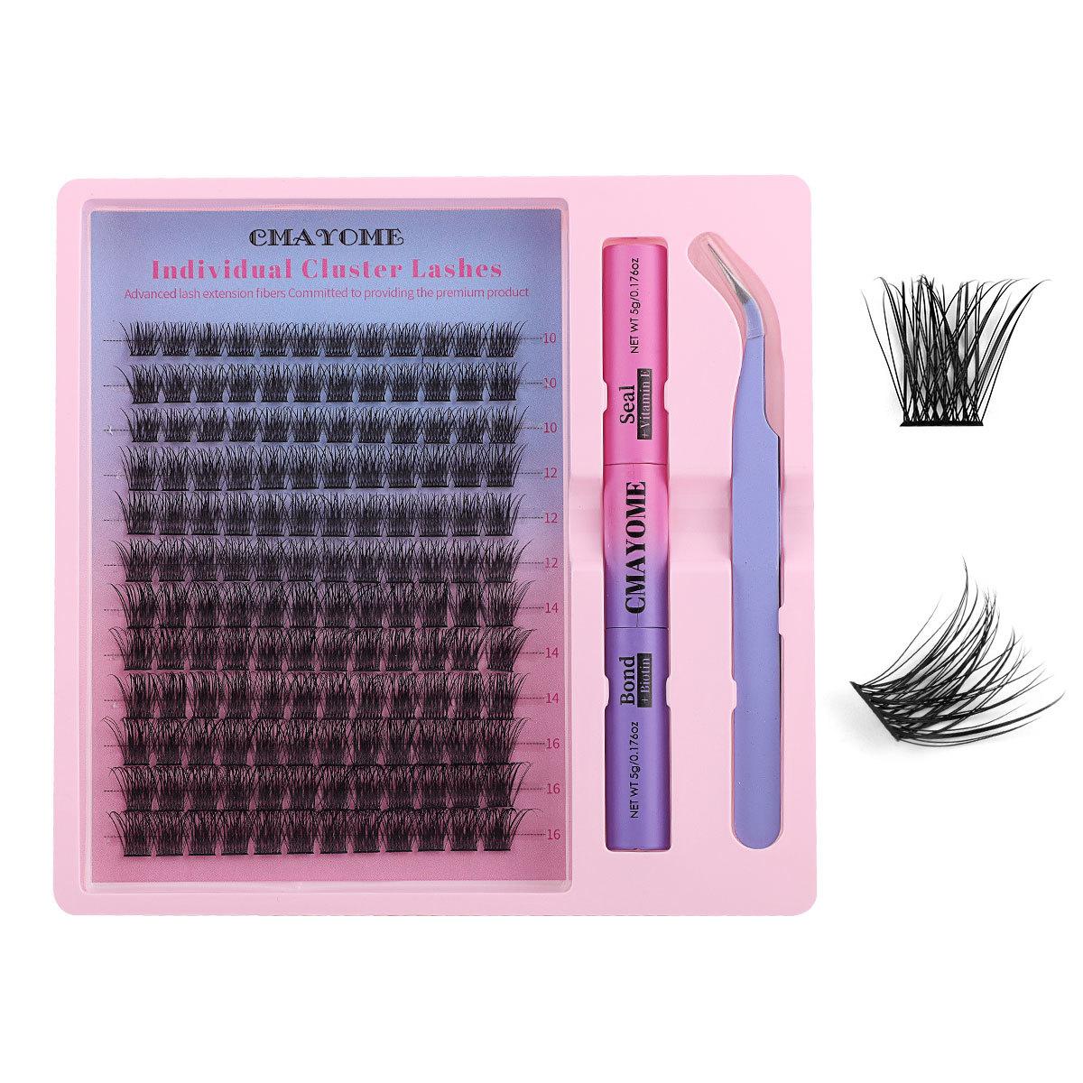 

144 пучка C Song Одинарные пучки накладных ресниц 10-16 мм Имитация для повседневного макияжа Сегментированные многоволосковые ресницы