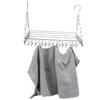 Clothes Drying Rack with 36 Clips Stainless Steel Socks Shoes Hanger Organizer for Balcony