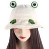 Big Brim Frog Fisherman Hat Breathable Cute Sun Visor Hat Fashion Women Bucket Hat  Leisure Wear