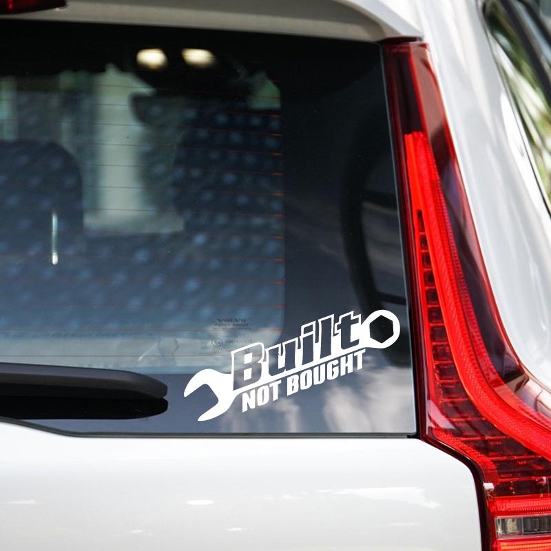 BUILT NOT BOUGHT stickers,funny letters ,Vinyl Decals - For Cars, Trucks, Walls, Laptops, Windows, Motorcycles,Crafts L