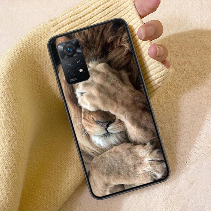 Lion Alpha Male Cub Phone Case For Redmi 13C 14C Note 14 13 Pro Plus 5G Clear Capa 12 12C 10A 10C 10 9A 9C 9T 9 8 Pro Cover TPU
