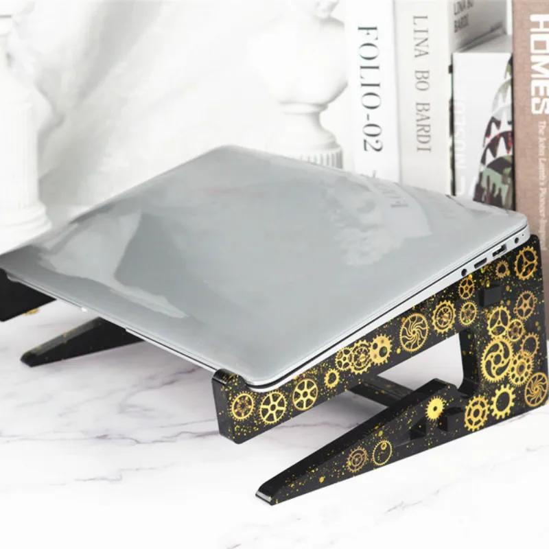 Diy Epoxy Resin Epoxy Crystal Handmade Computer Stand Computer Storage Desktop Cooling Shelf Mold