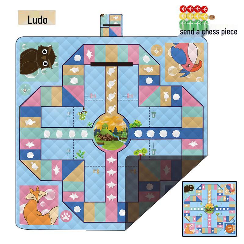 OEING Outdoor Picnic Mat with Flying Chess Game