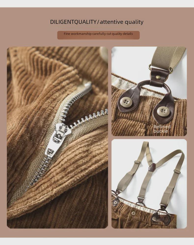 "Męskie spodnie sportowe w stylu retro punkowym - kombinezon w stylu brytyjskim"