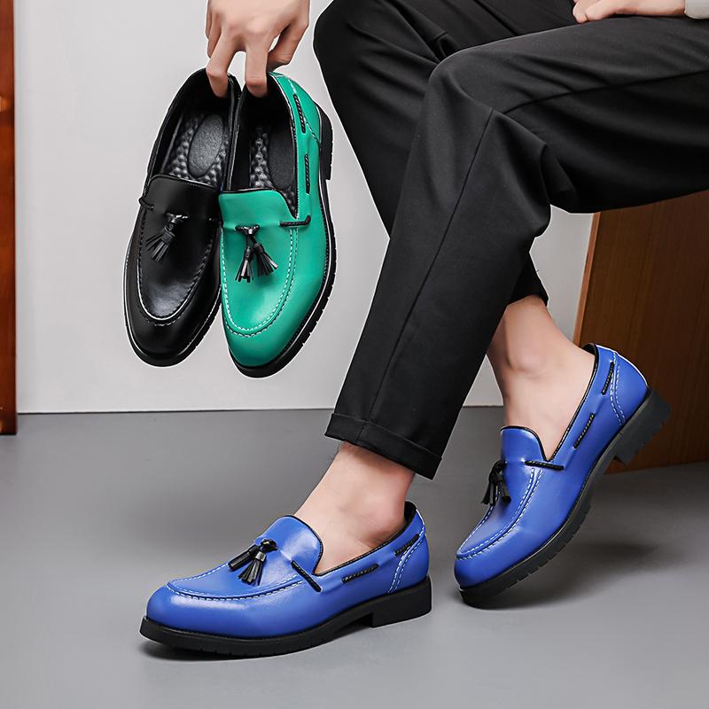 Fashion New Fashionable Men Tassel Shoes Men Casual  Comfortable Leather Shoes Business Versatile Classic Loafers Men Sizes 38-48