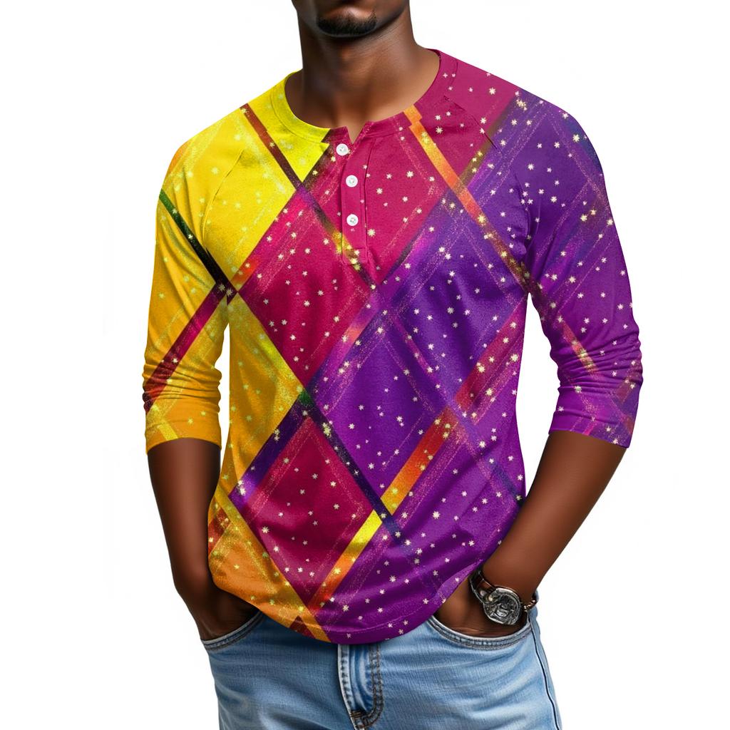 Men's Raglan Sleeve Three-quarter Sleeve Top