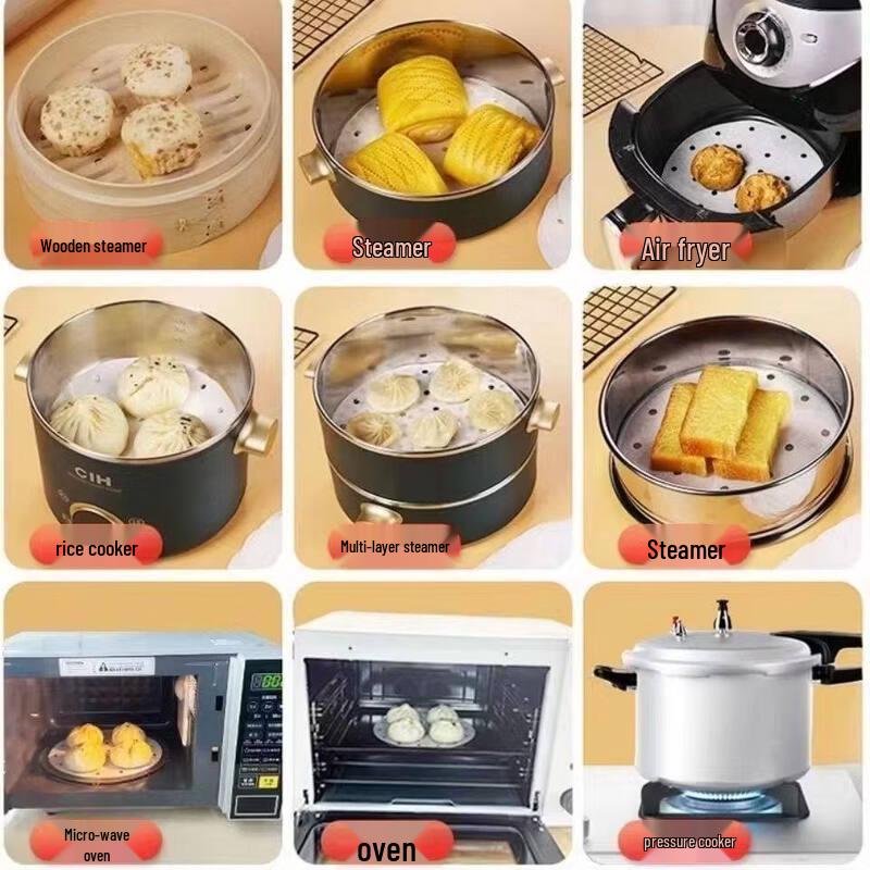 ZISIZ Food-Grade Steamer Liner Paper