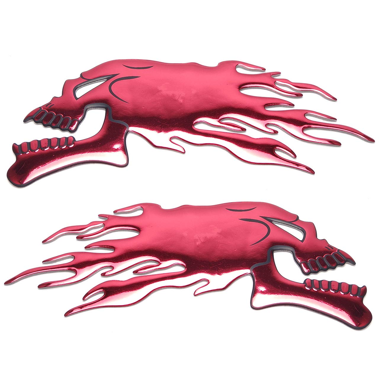 

Goods Land GD-STDKR-RD Universal 3D Sticker Skull Skull Motorcycle Tank 3D Decal Sticker for Cars Cars Cool Stylish Plated