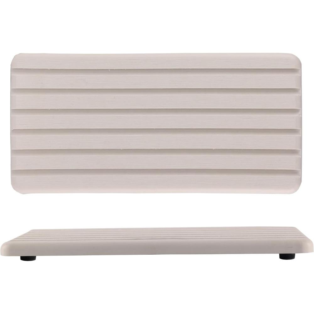 White Rectangle Diatomite Coasters Set Absorbent Stone Mats for Soap Dishes Plants Toiletries Modern Home Decor Fast Drying