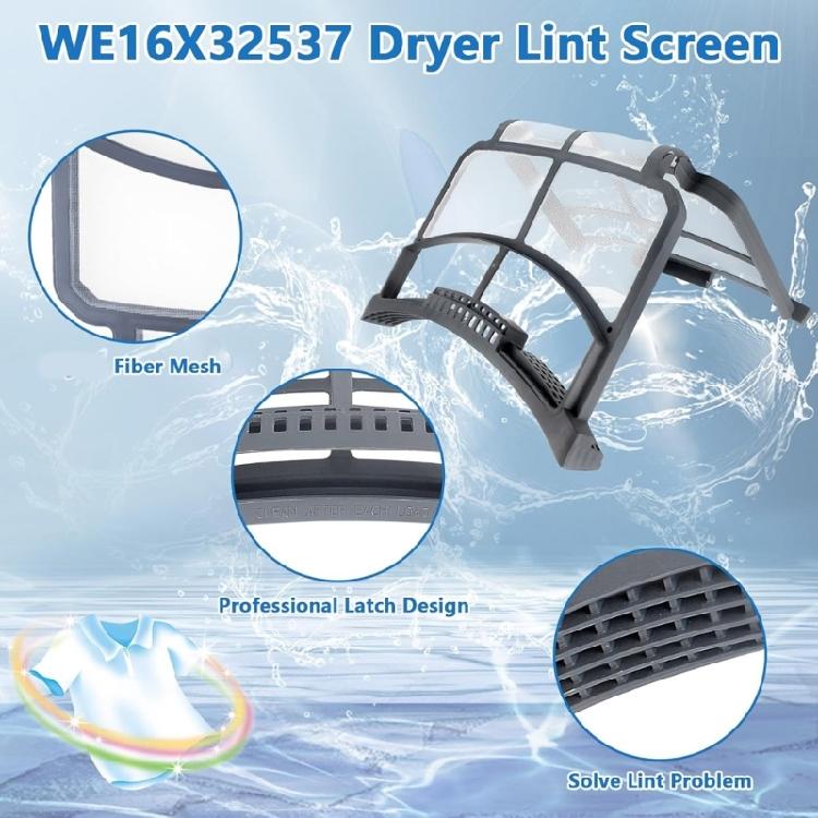 WE16X32537 WE16X29597 AP7205579 Dryer Lint Filter Screen Replacement for GFD55ESMN0DG GFD55ESMN0WW GFD55ESMN1DG