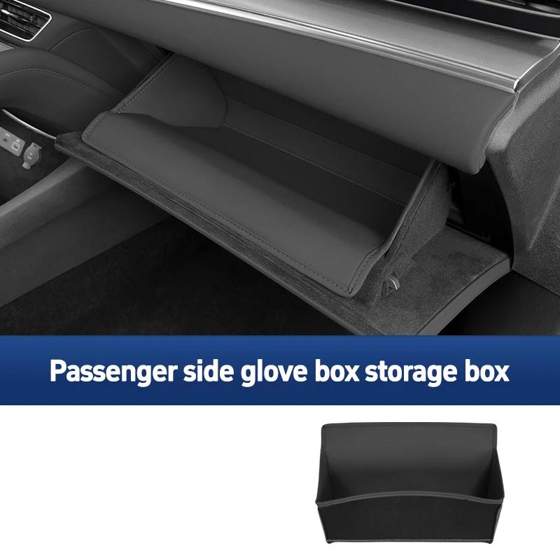 For  BYD SEALION 7 Passenger glove box leather storage pad чёрный