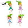 Fairy Garden Decor Miniature Figurines Little Girls Ornaments with Lotus Leaf for Desk Accessory Flower Pot Moss Landscapes Home Shelf Car Delicate