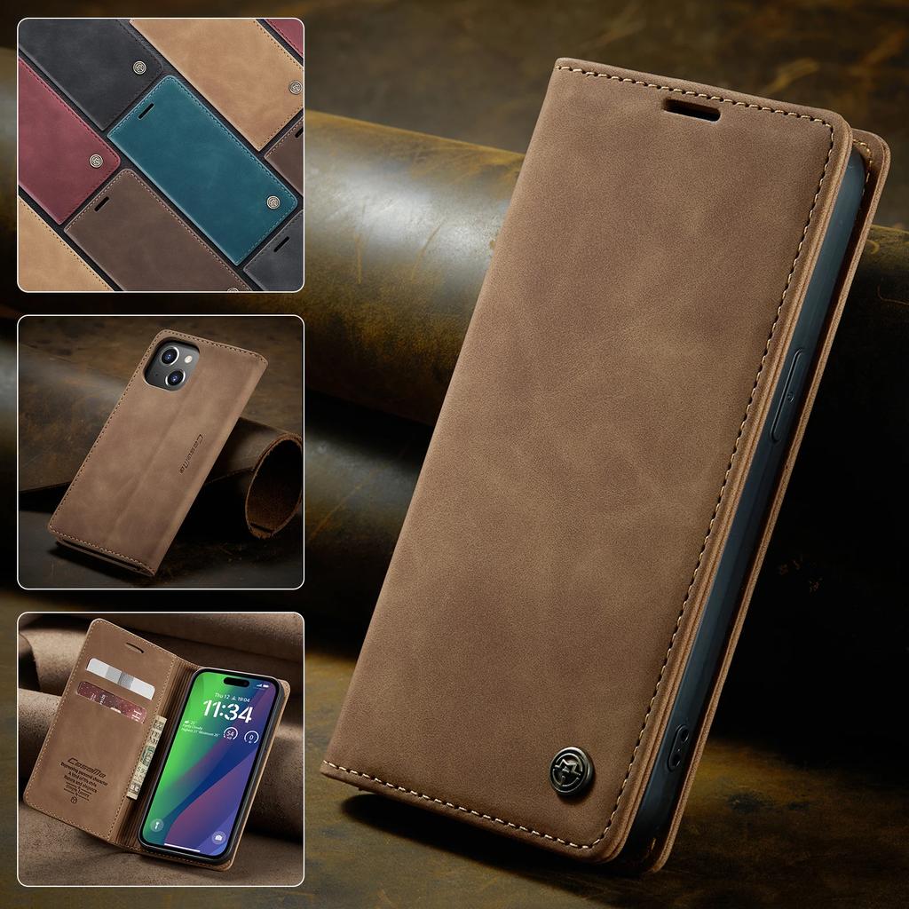 Magnetic Leather Wallet Case For iPhone 16 15 14 13 12 Pro 11 XS MAX X XR 8 7 6 Plus SE 2022 Cards Slot Stand Book Phone Cover