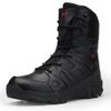 Men Military Boots Solid Color Lace Up Tactical Boots Leather High Top Men Boots Size 39-47