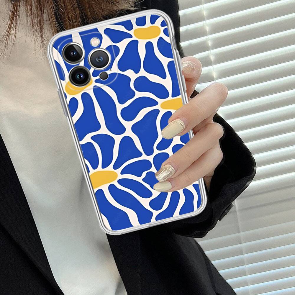 Abstract Flower Market Phone Case For IPhone 11 13 16 12 17 14 15 Pro Max Plus Soft Clear Back Cover Coque