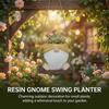 Resin Planter Pot With Swing Design For Outdoor Garden Decoration Durable And Lightweight