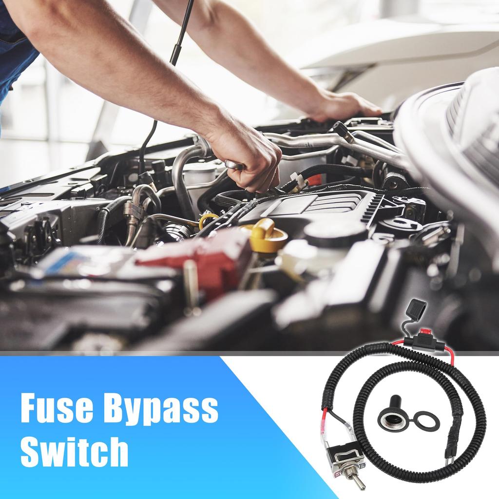 uxcell Car Switch Fuse, Car Switch, Fuse Switch, Mini Fuse, Wire, Universal, 28.3 Inches (71.7 Cm), 1 Set