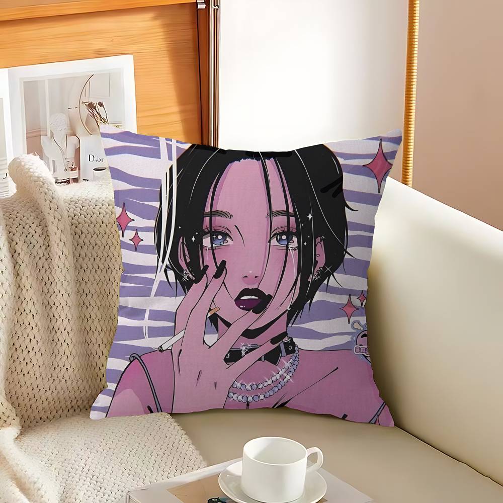 Popular N-Nana Anime Decorative Room Aesthetics Pillow Case Home Decor Bedroom Sofa Bed Couch Pillow Cover 45x45
