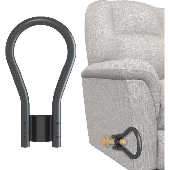 Oversized Recliner Lever Extender, Ergonomic Padded Design for Wood Handles, Easy Install, Adjustable Heavy Duty Bracket for Sofa and Chair, Black