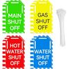 20 Pack Main Shut Off Valve Tag with Ropes Plastic Valve Identification Tag 3x5 Inch-Gas Shut Off Water Shut Off Hot Water Shut Off Tags