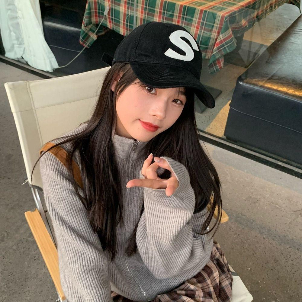 

Hat Streetwear Sunscreen Hat Women Baseball Cap Adjustable Peaked Cap Cotton Korean Style Sun Visor