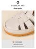 Plus Size Summer Retro Sandals: Soft Sole Velcro Beach Shoes for Women