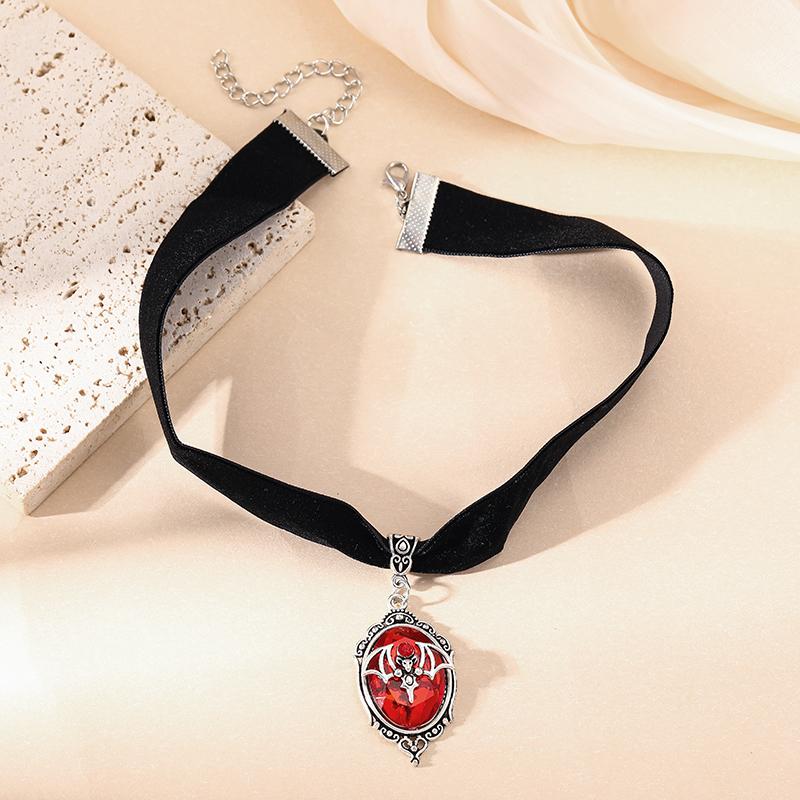 Collana Choker in Velluto con Ciondolo Cameo Vampiro Gotico per Donna Moda Strega Pagana Gioielli Regali per Ragazze Choker Punk Creativo