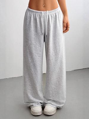 Grenzüberschreitende lässige Color-Block-Hose mit weitem Bein