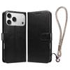 Leather Phone Case for IPhone 17 16 15 14 13 12 11 with Wrist Strap Scratch-Resistant Shockproof Wallet-Style Protective Case