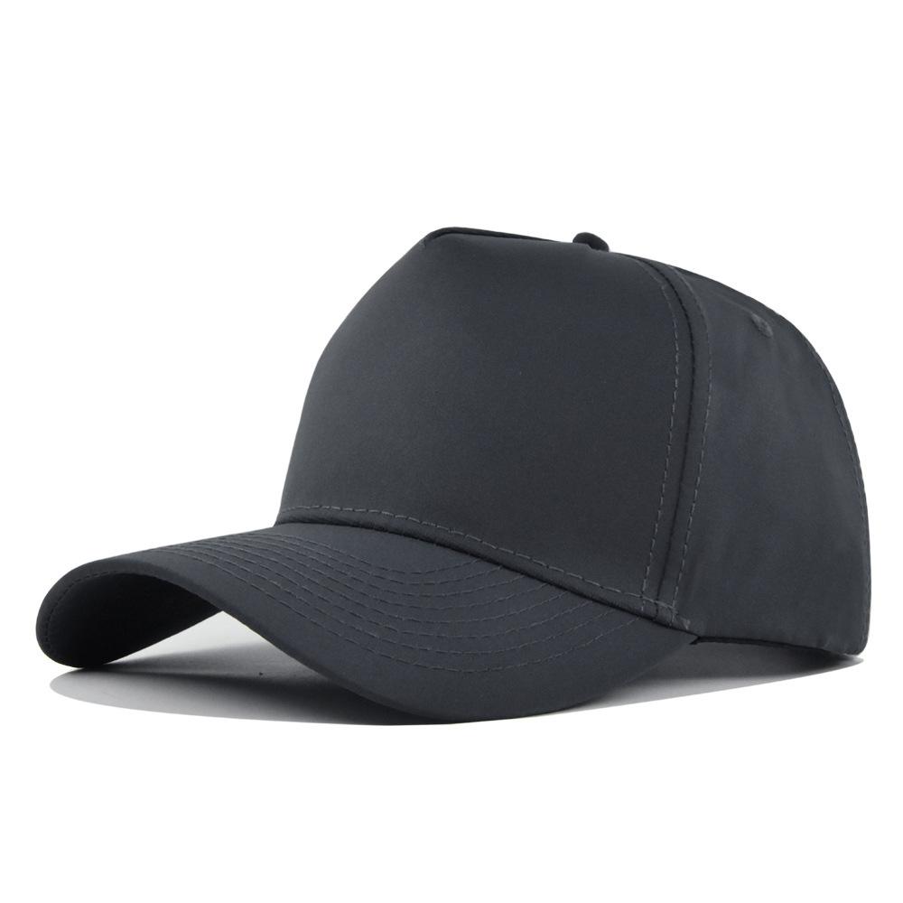 Solid color 5-panel duckbill cap - adult couple sun hat - curved brim baseball cap - no