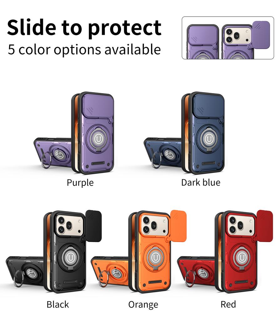 Anti-slip Armor Shockproof Case For Honor 600 Pro 5G Global Slide Camera Lens Protection Rotating Ring Stand Phone Cover Fundas