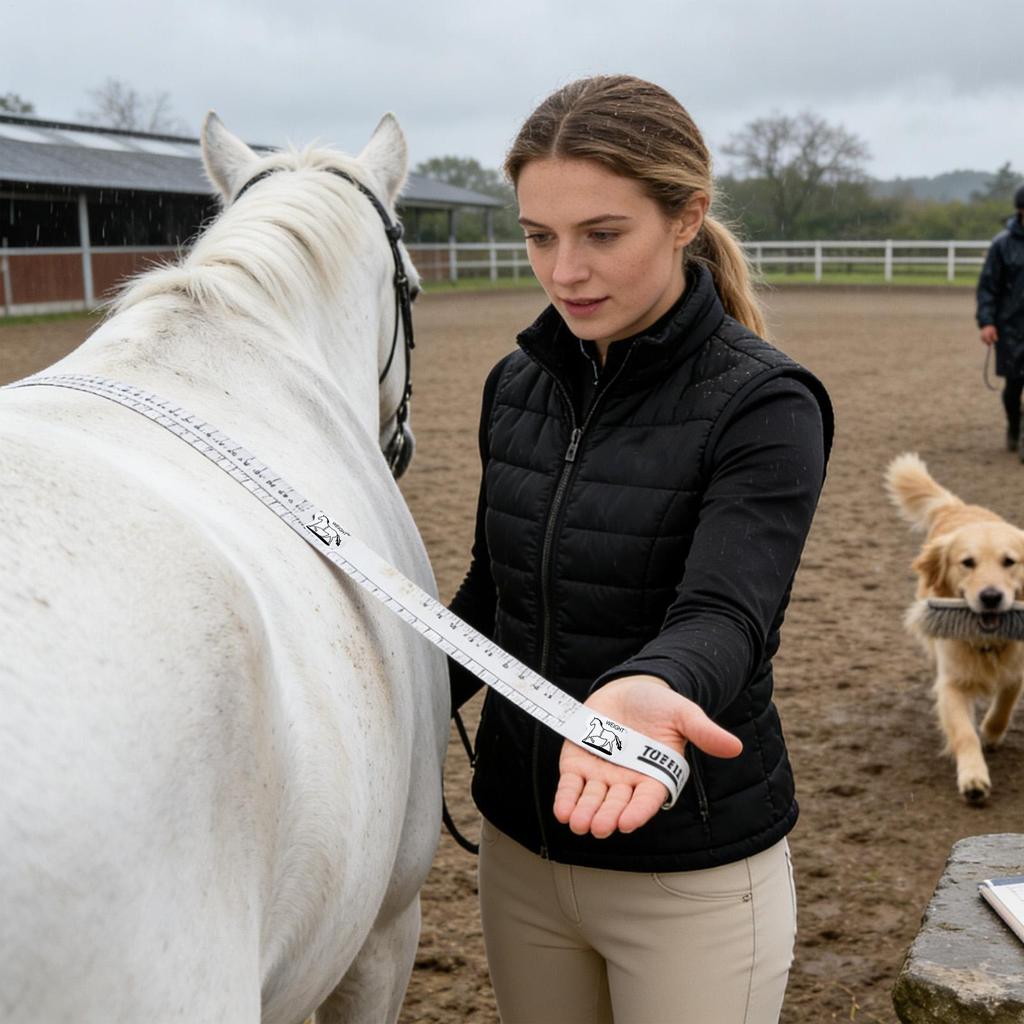 Equestrian Horse Weight & Height Tape Measuring Ruler for Body Condition, Stable Ranch Farm Tool, Racing Health Care Equine