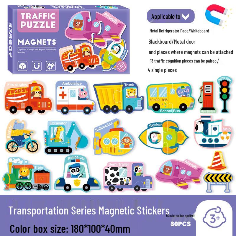 

Magnetic Transportation Puzzle for Ages 3-6