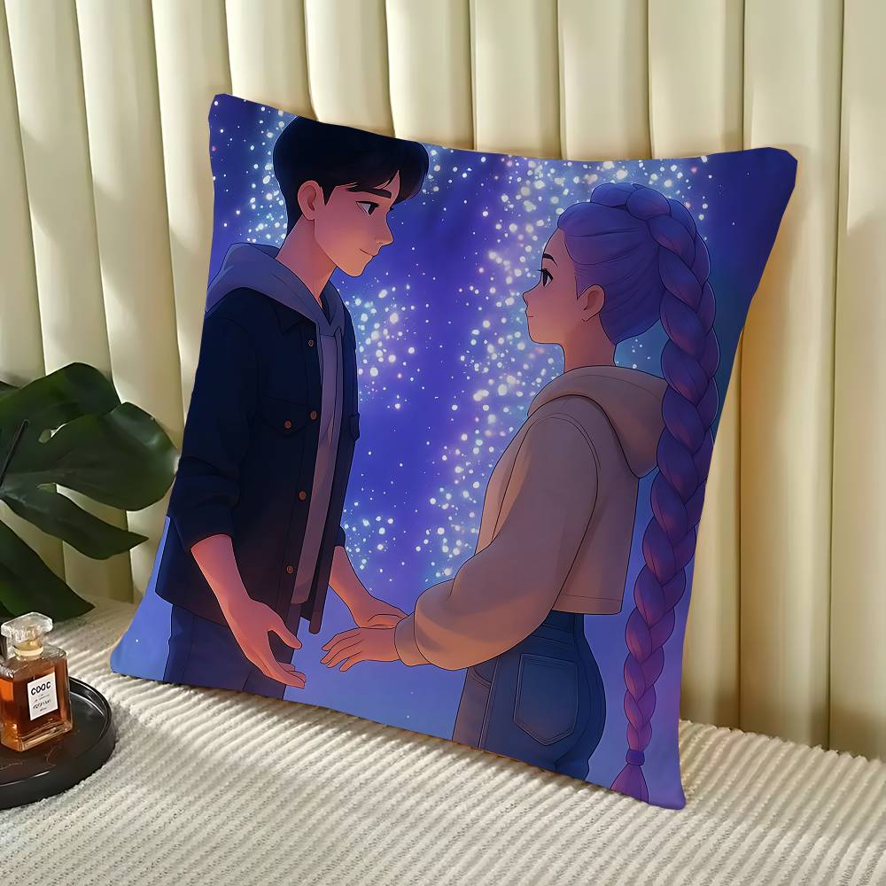 KPop lovci démonů Rumi Jinu Steh Šťastný drak Povlak na polštář Potah na polštář na pohovku Dekorace do pokoje Dětský dárek