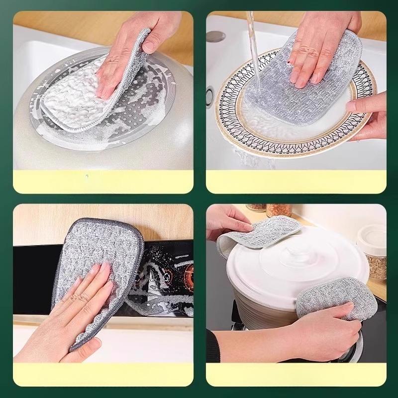 Blasentuch, Spültuch, Küchenspezifischer Scheuerschwamm, Antihaftöl, Geschirrreinigungstuch mit Silberfaden, Blasentuch