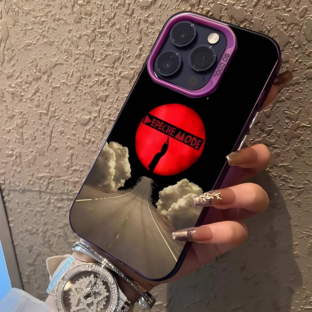 Band D-Depeche ModeS Purple Matte Shockproof CoverPhone Case For iPhone 17,16,15,14,13,12,11,Pro,XS,Max,Plus,Mini,SE4,E