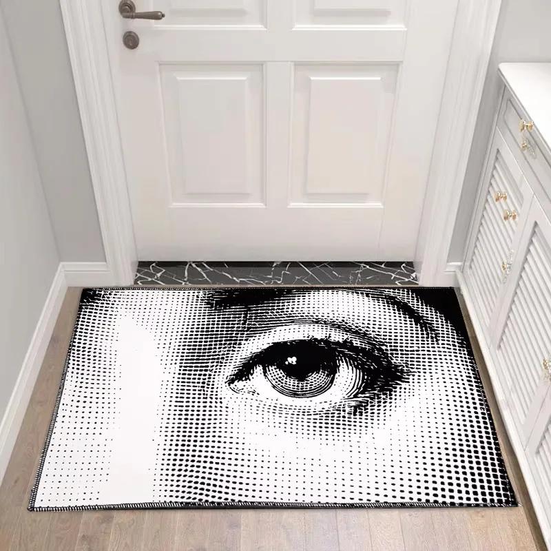Fun Art Lady Portrait Carpet Rug for Living Room Bedroom Anti-slip Carpets Decor Bedside Soft Floor Mat Kitchen Entrance Mats