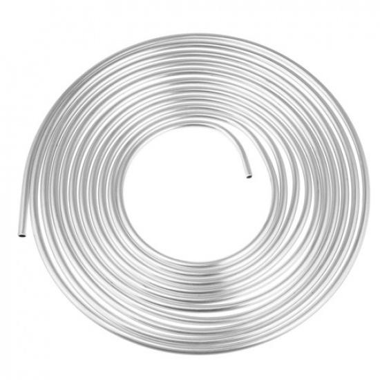 5/16" Car Brake Line Tubing 25ft Tubing Coil for Transmission System Silver Tone