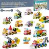 Large Particle Interlocking Police Car Building Blocks for Kids
