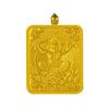 Authentic Lotus Mani Head Golden-Winged Great Peng Bird Pendant with Tempered Glass Thangka Box