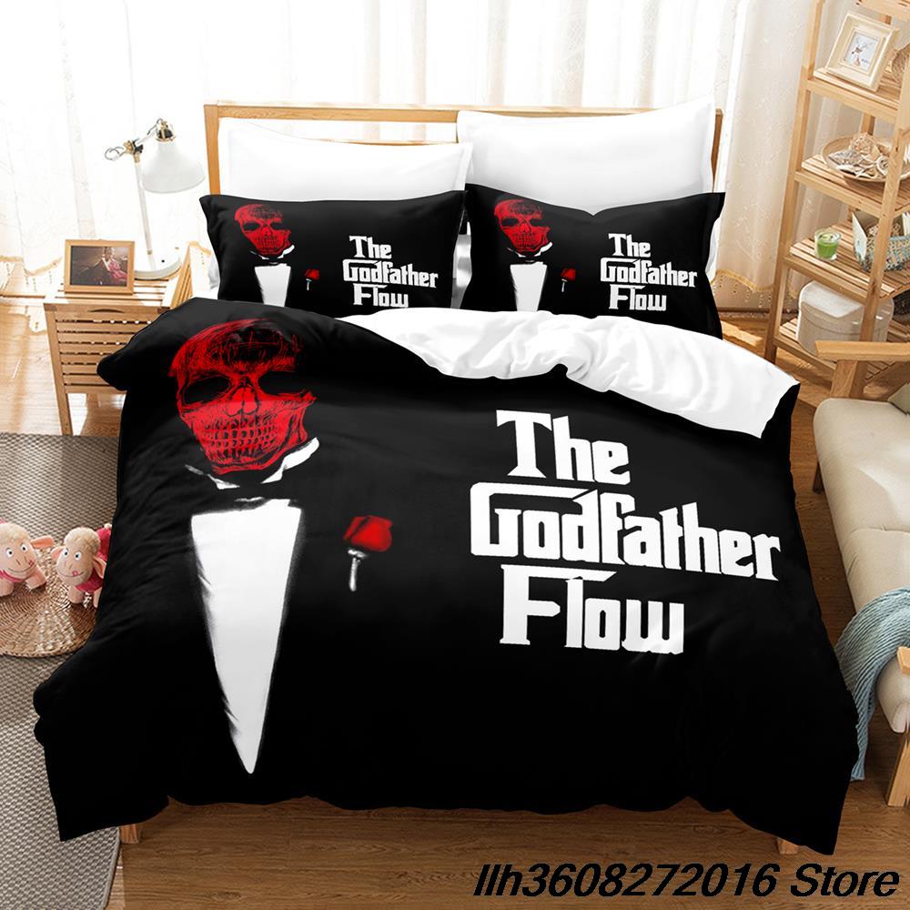 Neues Der Pate Bettwäsche-Set Einzelbett Twin Voll Queen King-Size Abmessungen Abmessungen Bettwäsche-Set Erwachsene Kinder Schlafzimmer dreiteilige Anzüge 3D Anime