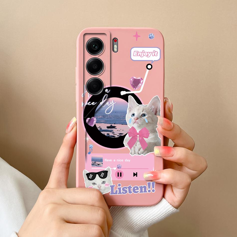 For Tecno Camon 40 Pro Phone Case Cute Animals Soft Back Cover Liquid Silicone Phone Shell For Camon40 Pro 4G 5G Anti Drop Funda
