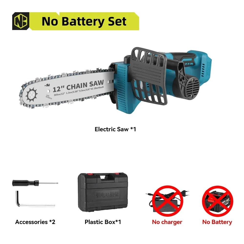 Newbeny 12 Zoll Bürstenlose Elektrische Säge 18000 U/min Akku Tragbar Garten Holzbearbeitungswerkzeug Maschine Für Makita 18V Akku